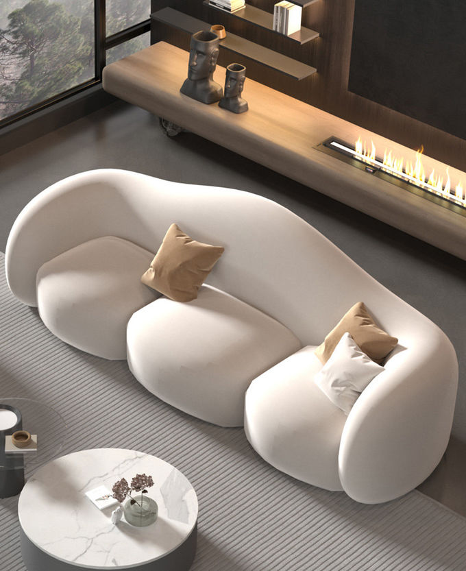 Creative Curved Living Room Sofa Luxury Modern Reception Guest Sofa 4
