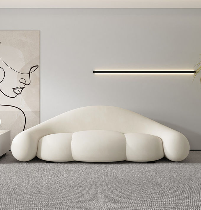 Creative Curved Living Room Sofa Luxury Modern Reception Guest Sofa 1