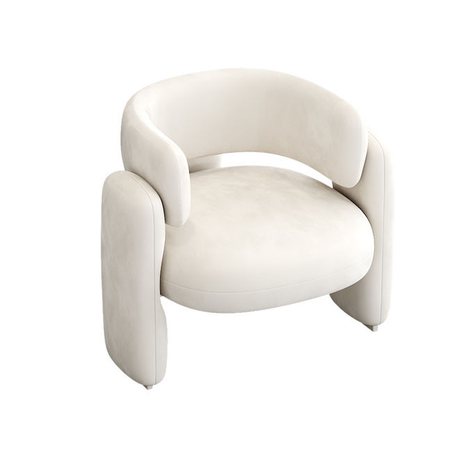 Durable N Folded Hotel Lobby Furniture Curved Single Leisure Chair 0