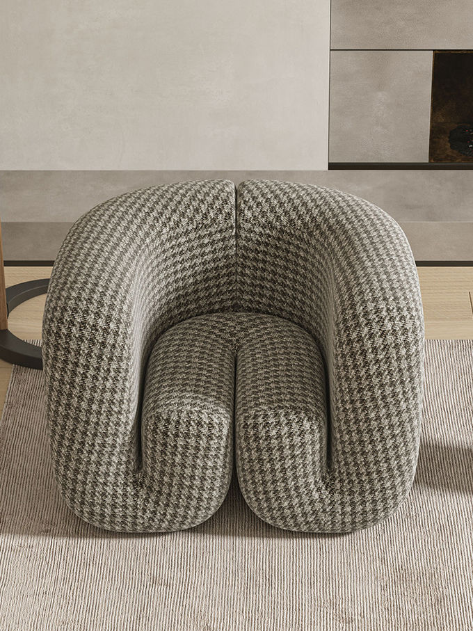 100*85*75 cm Hotel Lobby Furniture Fabric U Shaped Creative Single Leisure Chair 0