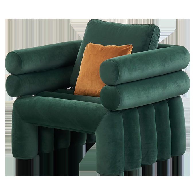 Living Room Velvet Single Lounge Sofa Chair Italian Minimalist Hotel Furniture 0
