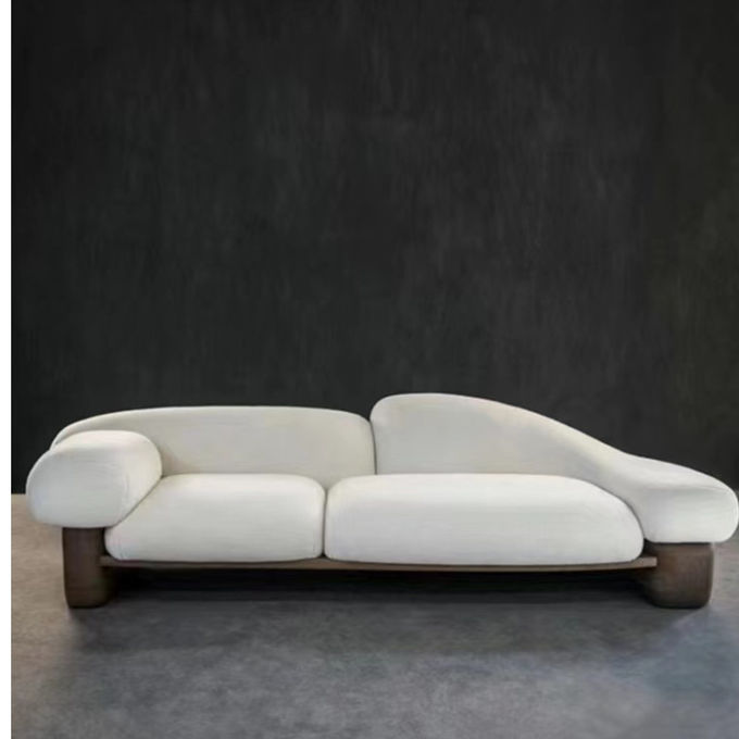 Italian Minimalist Hotel Lobby Furniture Nordic Fabric Cloud Shape Light Luxury Curved Sofa 2
