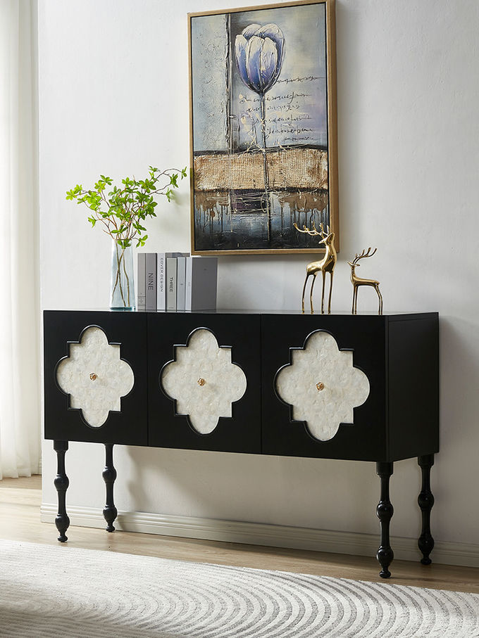 Modern Living Room Cabinets Custom American Solid Wood Shell Decorative Cabinet 4