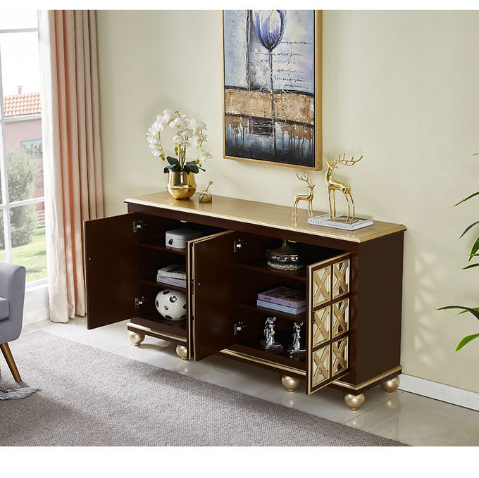 European Neoclassical Hotel Room Cabinets Solid Wood Living Room Against The Wall Storage Cabinet 0