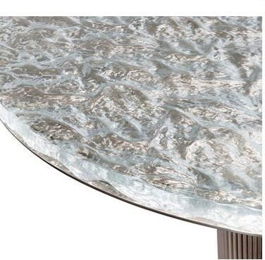 Luxury Hotel Restaurant Furniture Water Wave Pattern Round Dining Table 2