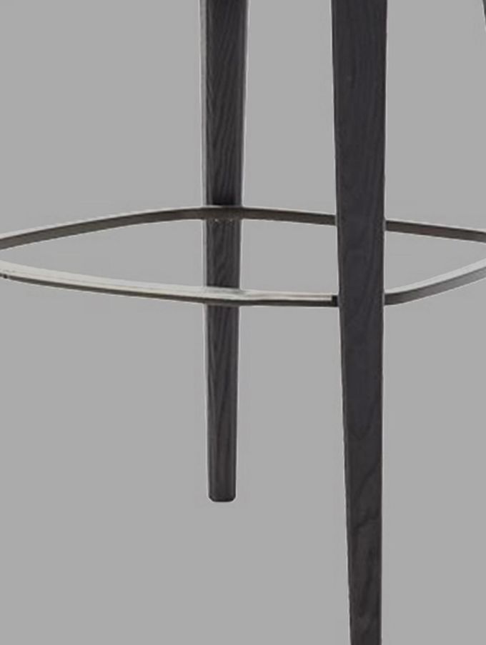 Nordic Style Fashion Creative Leather High Dining Chair Solid Wood Bar Stools 0