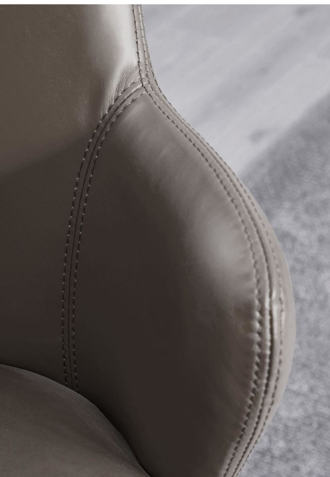 Nordic Style Fashion Creative Leather High Dining Chair Solid Wood Bar Stools 4