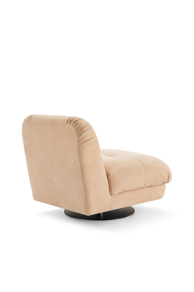 High End Hotel Lobby Furniture Simple Frosted Leather Swivel Single Lounge Chair 0