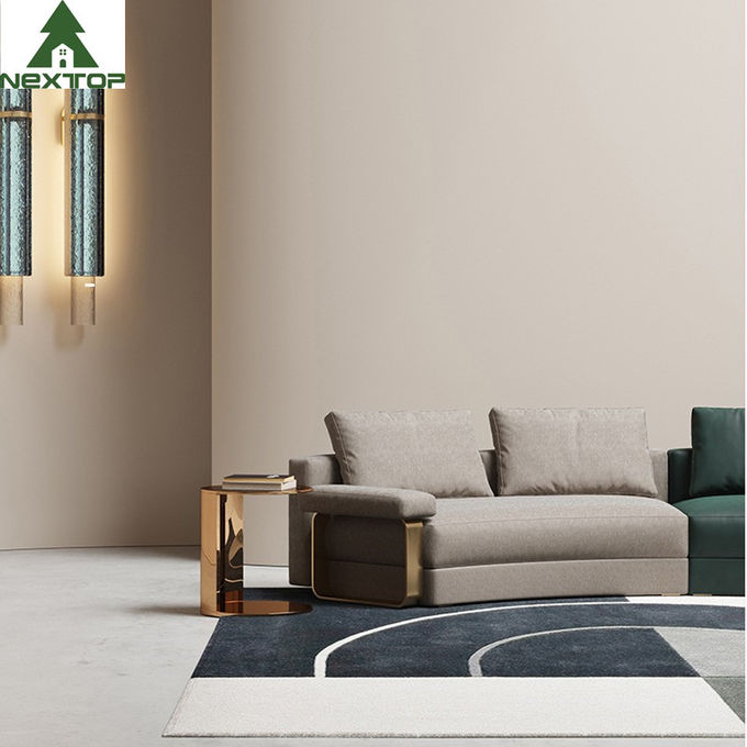 High End Hotel Lobby Furniture Reception Combination Sofa Set Leather Curved 2