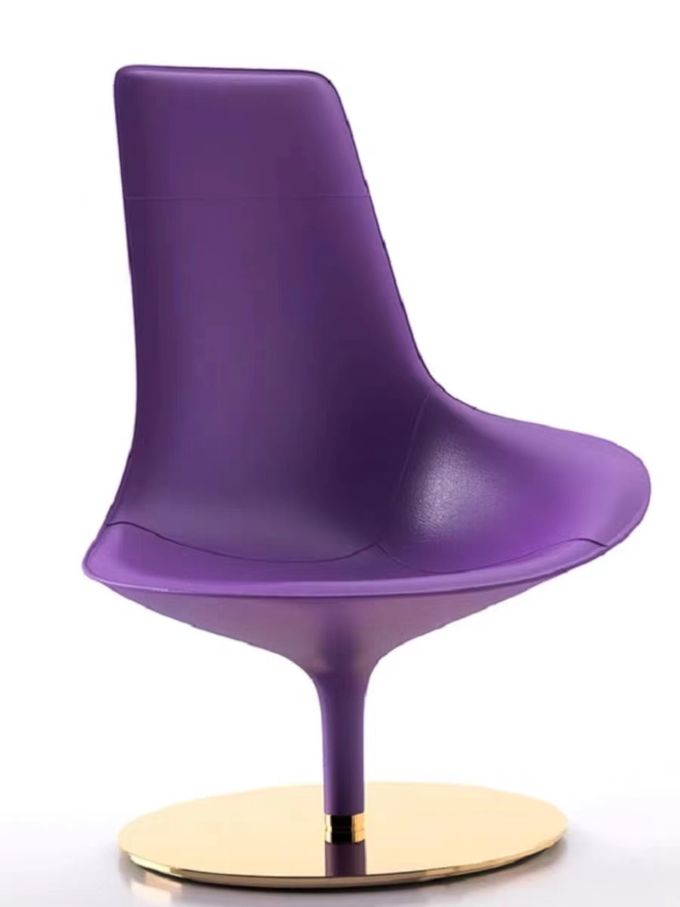 Nordic Modern Personality Leather Lounge Swivel Chair Creative Shaped 4