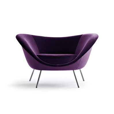 Minimalist Modern Hotel Lobby Furniture Single Velvet Lounge Sofa Chair 0