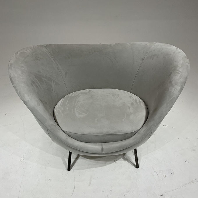 Minimalist Modern Hotel Lobby Furniture Single Velvet Lounge Sofa Chair 1