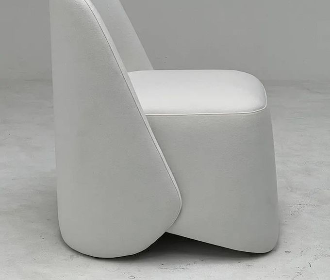 Minimalist 5 Star Hotel Lobby Furniture Velvet Single Lazy Sofa Chair 2