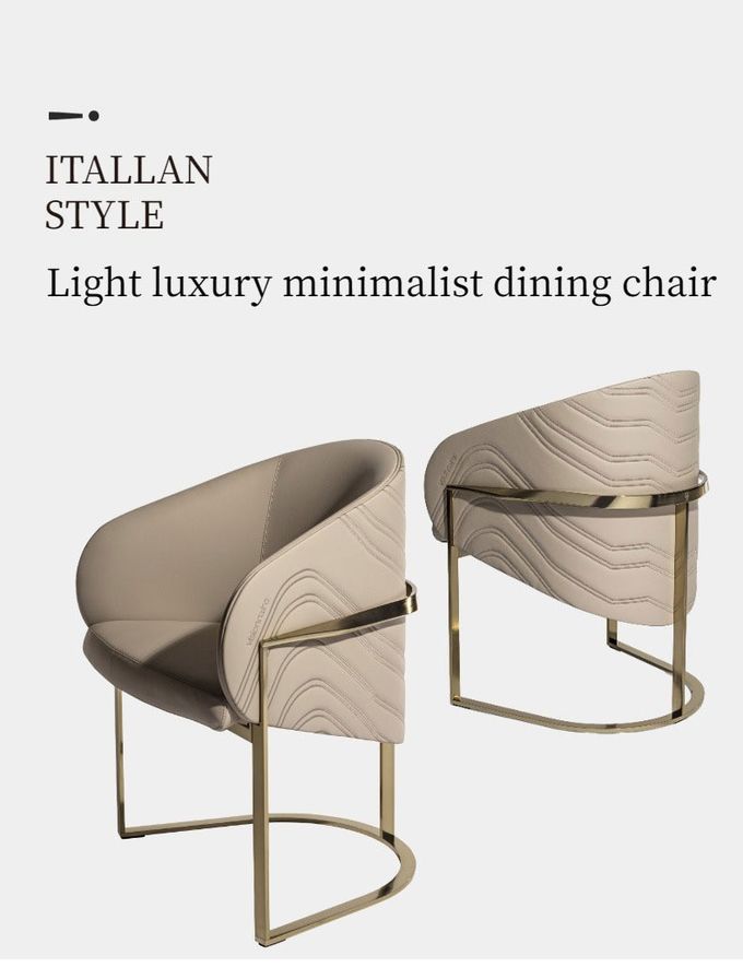 Light Luxury Dining Chair Modern Armchair Leisure  Living Room Chair 0