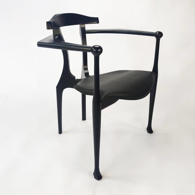 Italian Style Minimalist Hotel Restaurant Furniture Genuine Leather Solid Wood Dining Chair 5