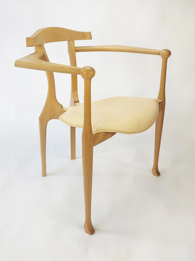 Italian Style Minimalist Hotel Restaurant Furniture Genuine Leather Solid Wood Dining Chair 0