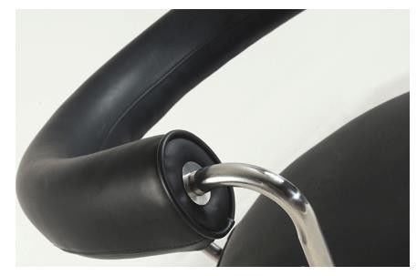 Nordic Hotel Restaurant Furniture Metal Rotatable Leather Comfortable Backrest Dining Chair 4