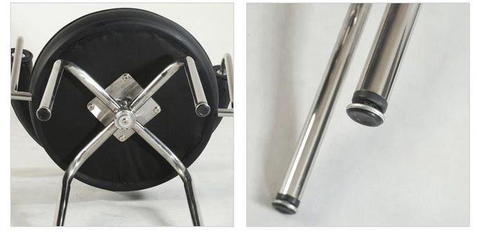 Nordic Hotel Restaurant Furniture Metal Rotatable Leather Comfortable Backrest Dining Chair 5