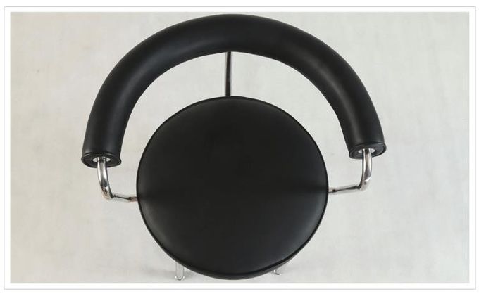 Nordic Hotel Restaurant Furniture Metal Rotatable Leather Comfortable Backrest Dining Chair 3