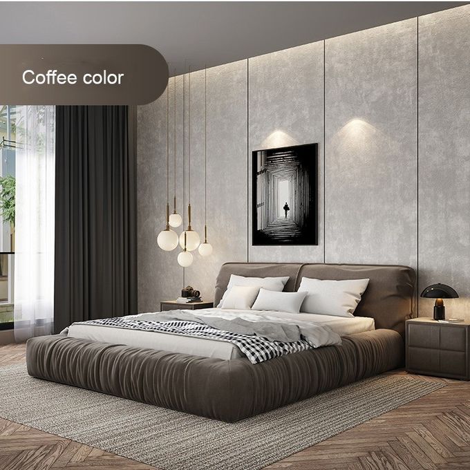 Tech Velvet Soft Sponge Queen And King Size Bed For Hotel Bedroom 3