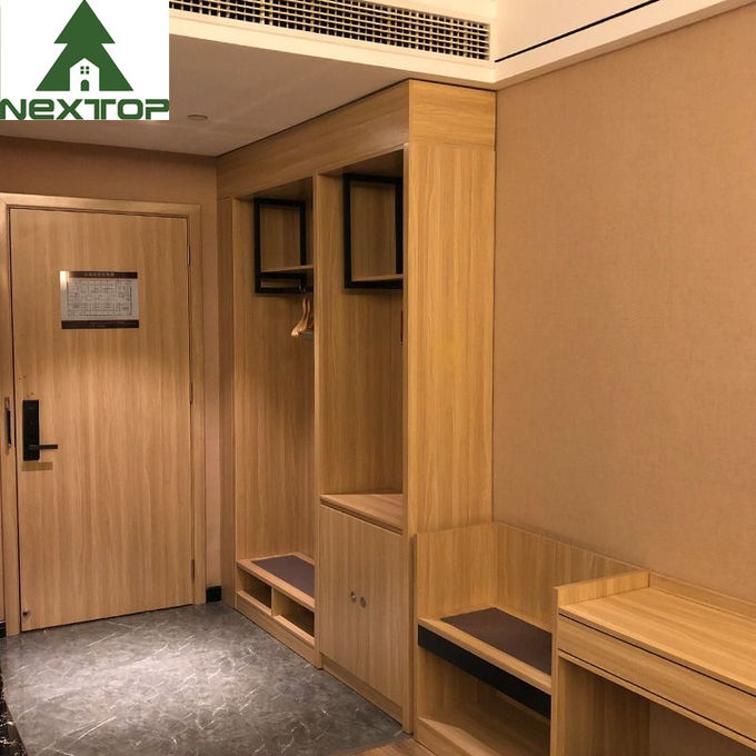 3 4 5 Star Luxury Wooden Bed With Nightstand Motel Hotel Resort Bedroom Furniture 0