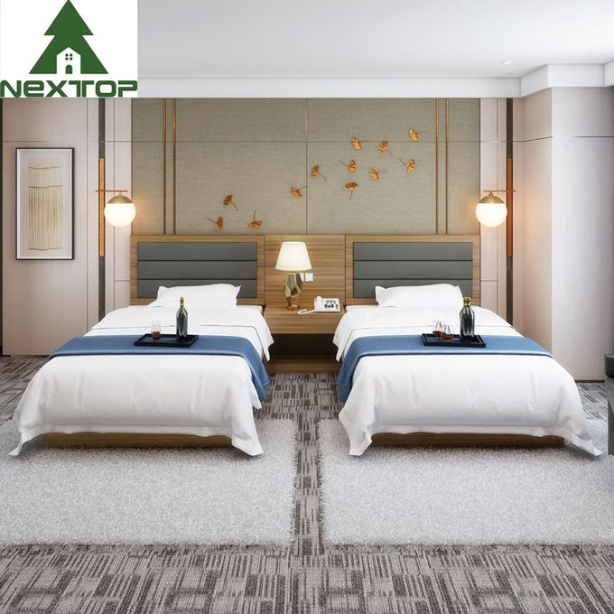 Deluxe Hotel Double Single Room Bed King And Queen Guest Room Furniture 0