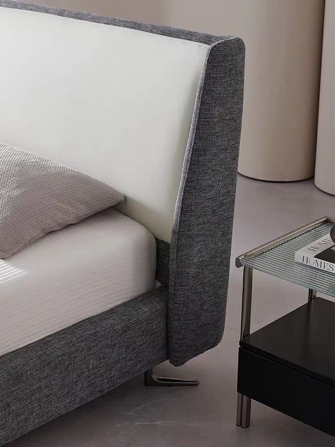 Villa Upscale Bedroom Sets Home Modern Simple Fabric Upholstered Bed 1