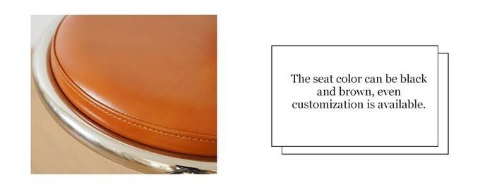 Stainless Steel Frame Leather Dining Chair Nordic Minimalist Creative 2