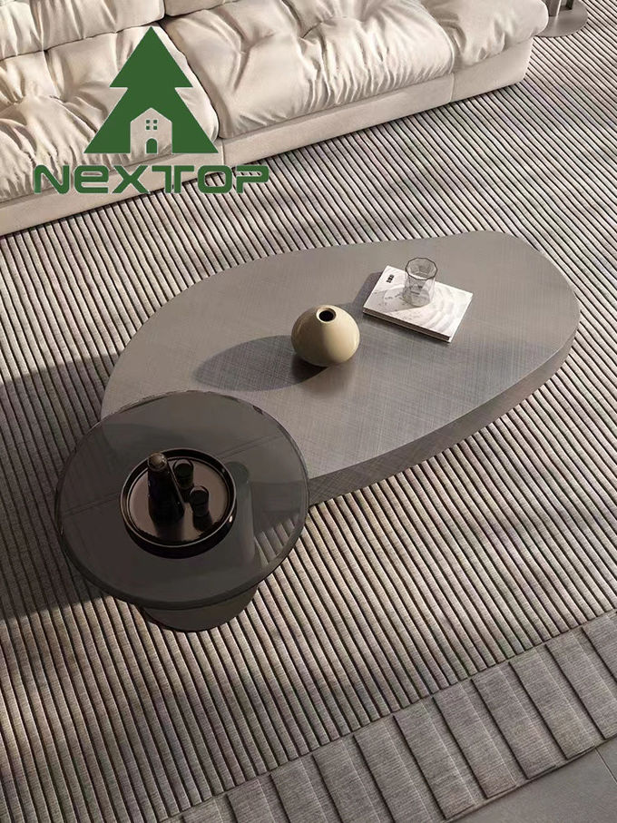 White Semi Circular Linen Sofa Interior Decoration Villa Living Room Office Area 4