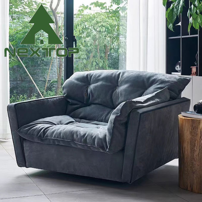 Light Green Comfortable Fabric 3 4 5 6 Seater Long Sofa Customization 4