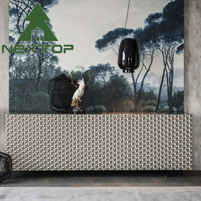 Metal Solid Wood Silver Luxury Sideboard Cabinets For Dining Room Living Room 1