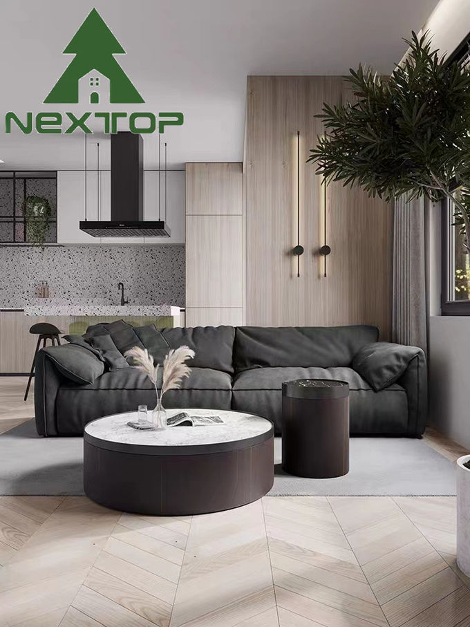 Custom Modern Deep Blue Fabric Interior Sofa 2 3 4 Seating For Home Villa Hotel 3