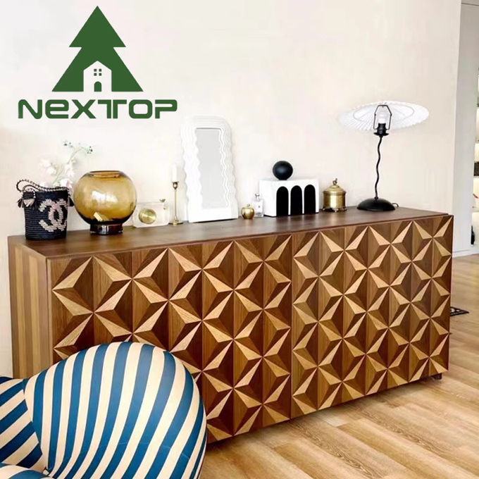 Metal Solid Wood Silver Luxury Sideboard Cabinets For Dining Room Living Room 3