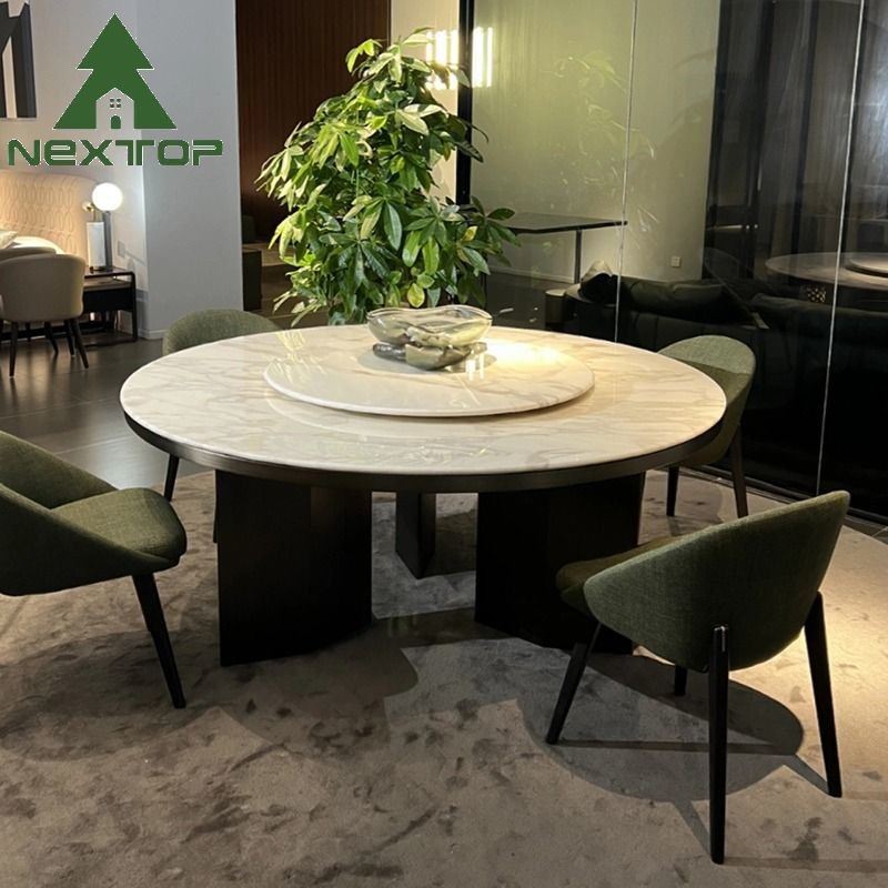 Modern Kitchen White Dining Table And Green Chairs Swivel Round Dining Table 2