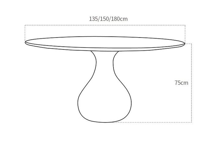 Sturdy Hotel Restaurant Furniture Round Shape Natural Marble Dining Table 3
