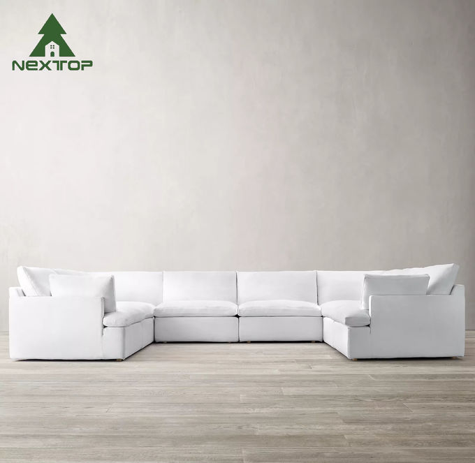 Modern Fashion Outdoor Leisure Home Furniture Straight L Shape Sofa Set 3