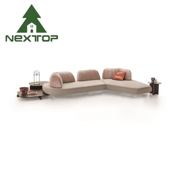 OEM ODM Hotel Lobby Living Room Reception Shaped Corner Sofa Set 3