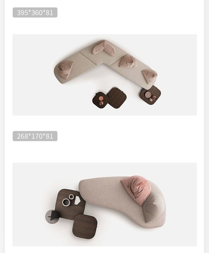 OEM ODM Hotel Lobby Living Room Reception Shaped Corner Sofa Set 0