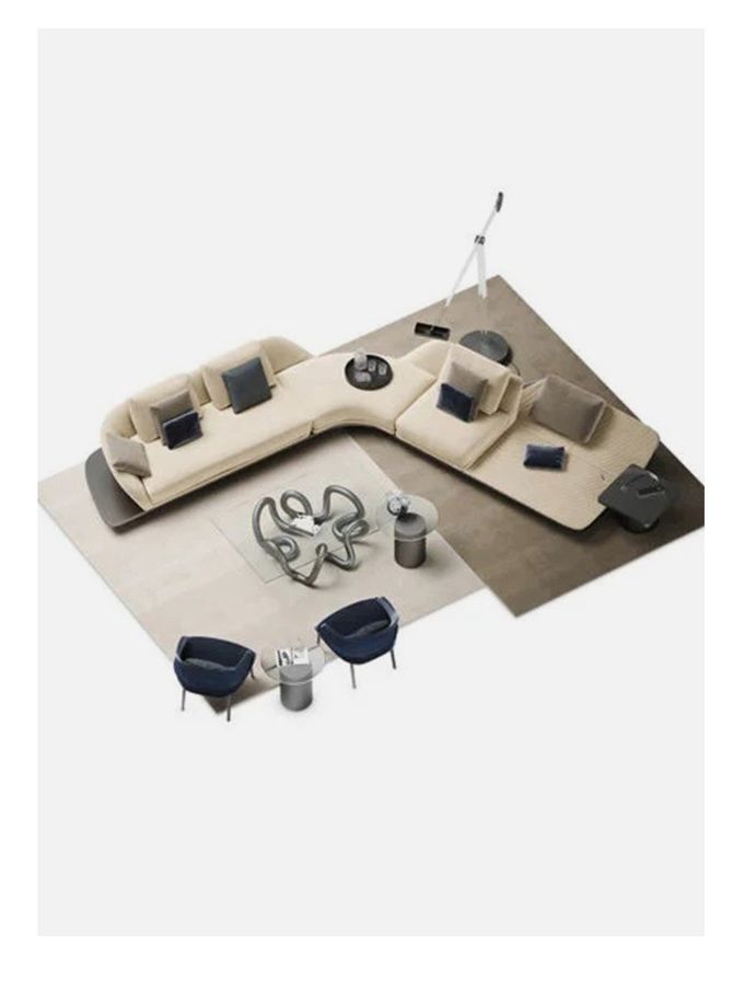 Hotel Guests Corner Sofa Sales Office Reception Area L-Shaped  Negotiation sofa 0