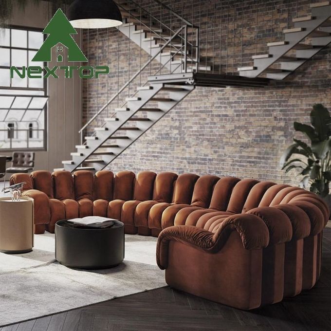 Customisable Curved Card Seating Booth Sofa for Hotel Lobby and Grand Villa in Custom Size 7