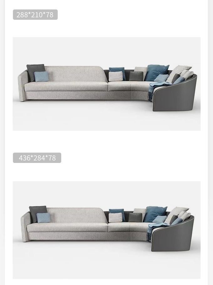 One-Stop Solution fabric Sofa Design Italian Art Design Living Room Corner Set 3