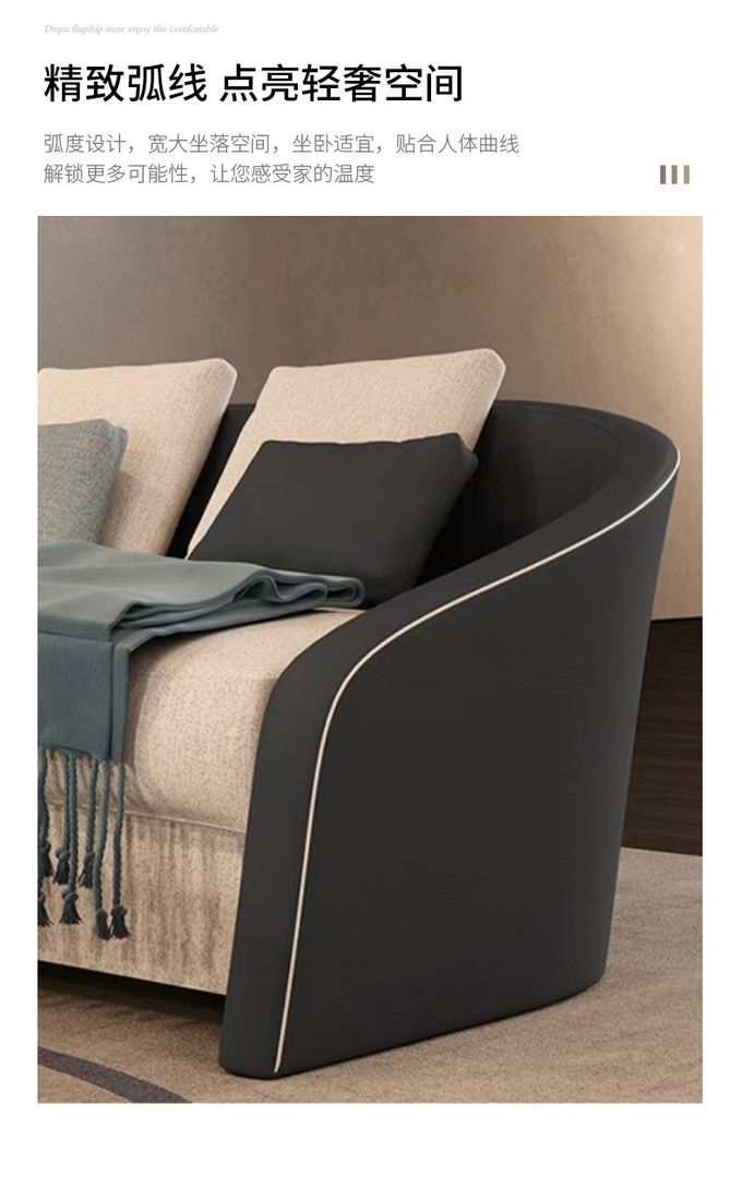 One-Stop Solution fabric Sofa Design Italian Art Design Living Room Corner Set 4