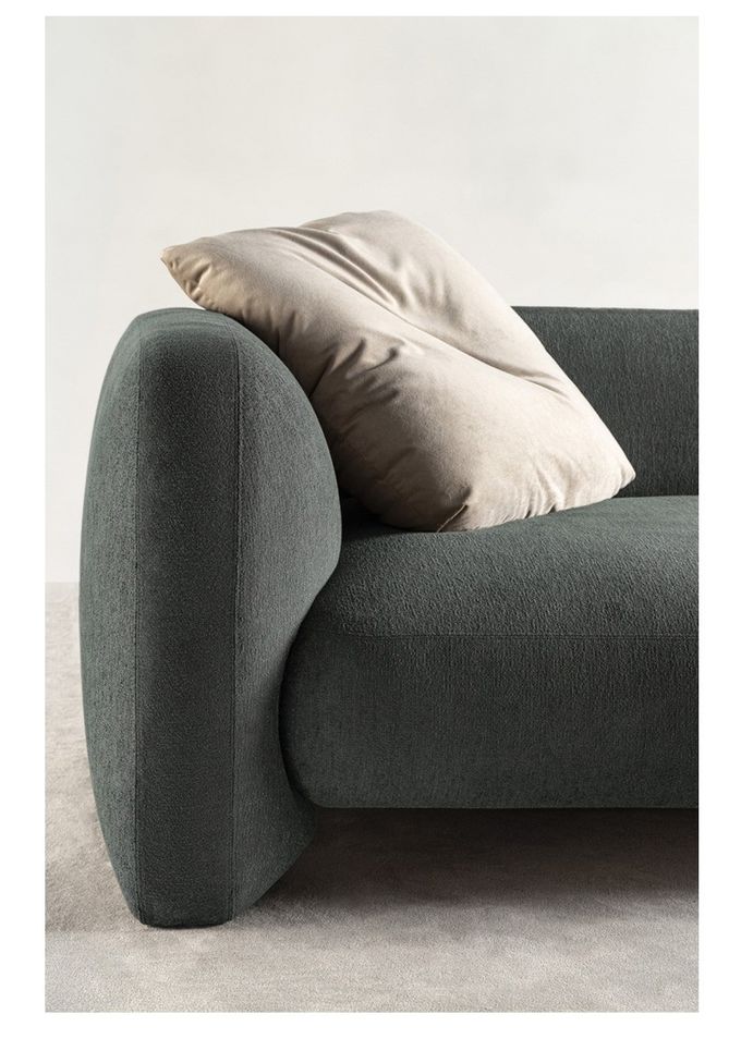 Modern Sofa Cream Style Casual Lobby Reception Sofa Set Cotton Fabric 1