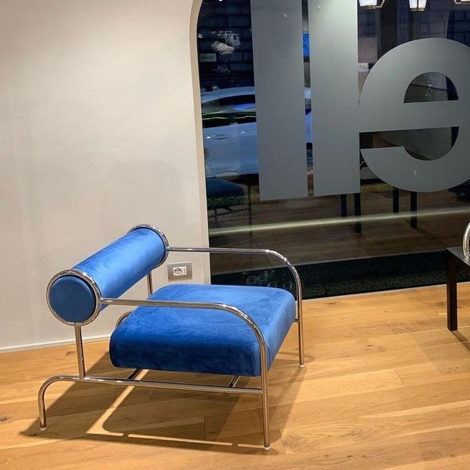 Modern Chair Medieval Minimalist Leisure Chair Stainless Steel Frame 4