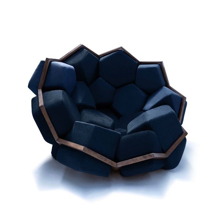 New Designer Creative Molecular Ball Sofa Chair With Velvet Fabric 5