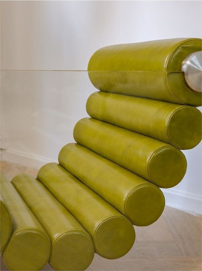 Simple Transparent Acrylic Leisure Single Chair Fiberglass Shaped Recliner 4