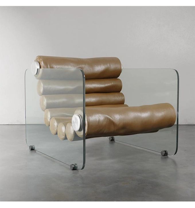 Simple Transparent Acrylic Leisure Single Chair Fiberglass Shaped Recliner 5