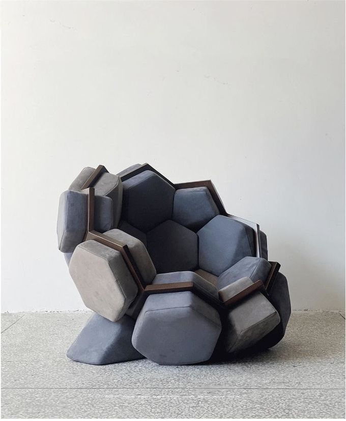 New Designer Creative Molecular Ball Sofa Chair With Velvet Fabric 1