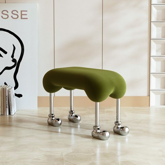 Velvet Star Hotel Bed End Stool Cream Style Dog Stool 2