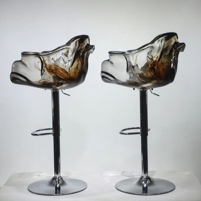 Lifting Senior Restaurant Home Office Bar Chair Petal Transparent 3